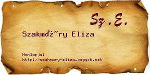 Szakmáry Eliza névjegykártya